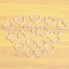 diy jewelry accessories embossed single circle embossed jump ring five-pointed star love twisted circle connecting ring connecting key ring
