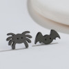 European and American Christmas and Halloween new stainless steel mini funny pumpkin skull bat spider earrings wholesale