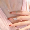 Sweetheart Girl Love Planet Necklace Women's Light Luxury Pink Love Clavicle Chain Birthday Valentine's Day Gift