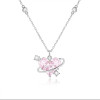 Sweetheart Girl Love Planet Necklace Women's Light Luxury Pink Love Clavicle Chain Birthday Valentine's Day Gift