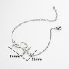 Yiwu small commodities simple geometric new love niche pendant bracelet stethoscope electrocardiogram hand jewelry wholesale