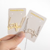 Yiwu small commodities simple geometric new love niche pendant bracelet stethoscope electrocardiogram hand jewelry wholesale