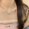 Hollow love rhinestone necklace for women summer light luxury niche design advanced clavicle chain ins Japanese and Korean simple accessories