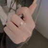 Camellia ring for women with adjustable opening ins student version niche design high-end light luxury white rose