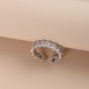 Light luxury super sparkling rhinestone ring ins style high-end niche design twist chain open ring for women trendy