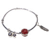 Strawberry crystal cute bracelet for women, peach blossom, simple couple love sweet jewelry, bell ring bracelet trend