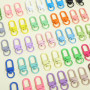 Colorful metal buckle bag hanging keychain door buckle U-shaped diy beaded jewelry mobile phone chain mobile phone case accessories material