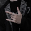 Pixiu ring men's single ring student simple personality cold style men's open ring to attract wealth advanced adjustable