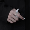 Pixiu ring men's single ring student simple personality cold style men's open ring to attract wealth advanced adjustable