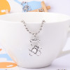 DIY jewelry accessories ancient silver hollow bear pendant ins cute double bear beaded necklace bracelet pendant material