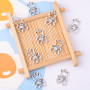 DIY jewelry accessories ancient silver hollow bear pendant ins cute double bear beaded necklace bracelet pendant material