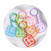 Creative good luck blessing text acrylic keychain diy couple bag pendant accessories car key ring ring