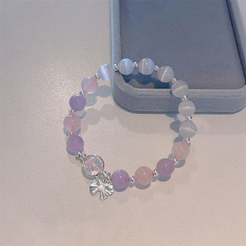 Butterfly bracelet female ins niche design gray moonlight bracelet diy bracelet student gift light luxury