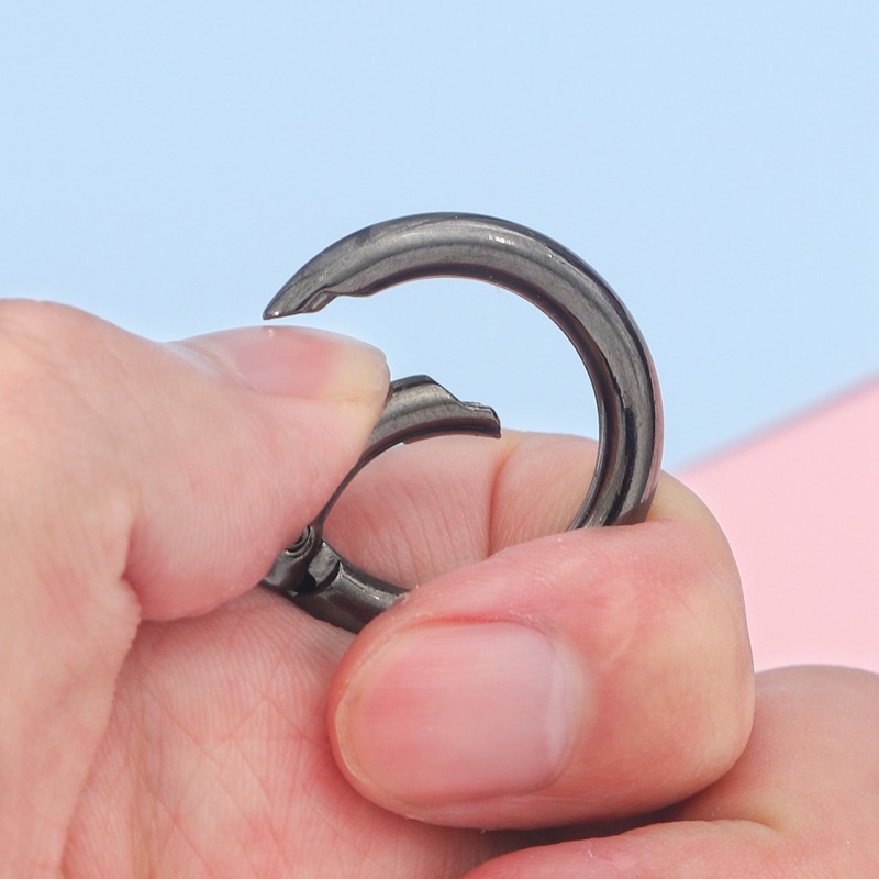 AliExpress Alloy Open Spring Ring Round Buckle Open Ring Keychain Bag Small Pendant DIY Creative Round Buckle