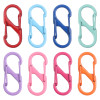 Cross-border hot selling color alloy painted double-headed S-shaped spring buckle handmade DIY keychain accessories plug-in connection ring