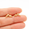 Retro forest style small fresh stainless steel snow mountain peak earrings ins Korean style student mini fashion ear jewelry
