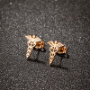 Retro Stainless Steel Snake Staff Wings Earrings Fashion Medical Symbol Nurse Doctor Pendant Titanium Steel Jewelry Wholesale