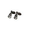 European and American ins wind-plated 18K gold violin hollow earrings music series stainless steel guitar mini earrings wholesale