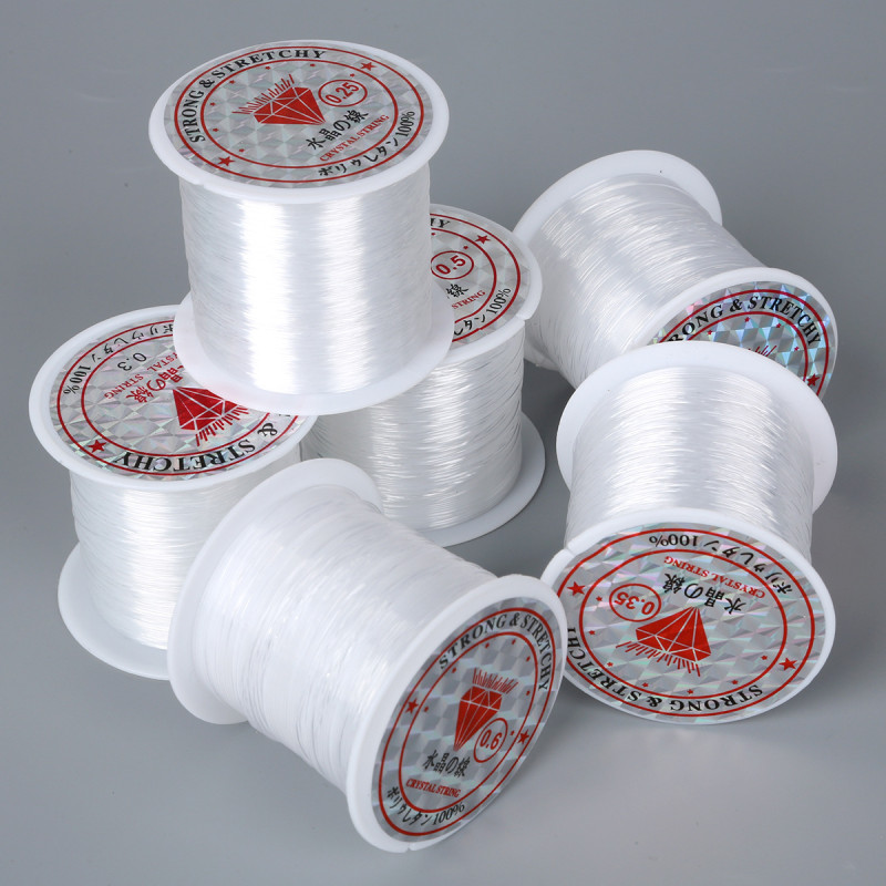 0.2-0.8MM transparent fishing line non-elastic crystal line beading line diy handmade bracelet jewelry material