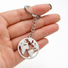 2025 Stainless Steel Keychain Personalized Cartoon Pattern Creative Cactus Universe Stethoscope Pattern Pendant Wholesale