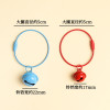 10 candy-colored bell keychains, colorful painted steel wire rings, student schoolbag pendants, small gift doll pendants