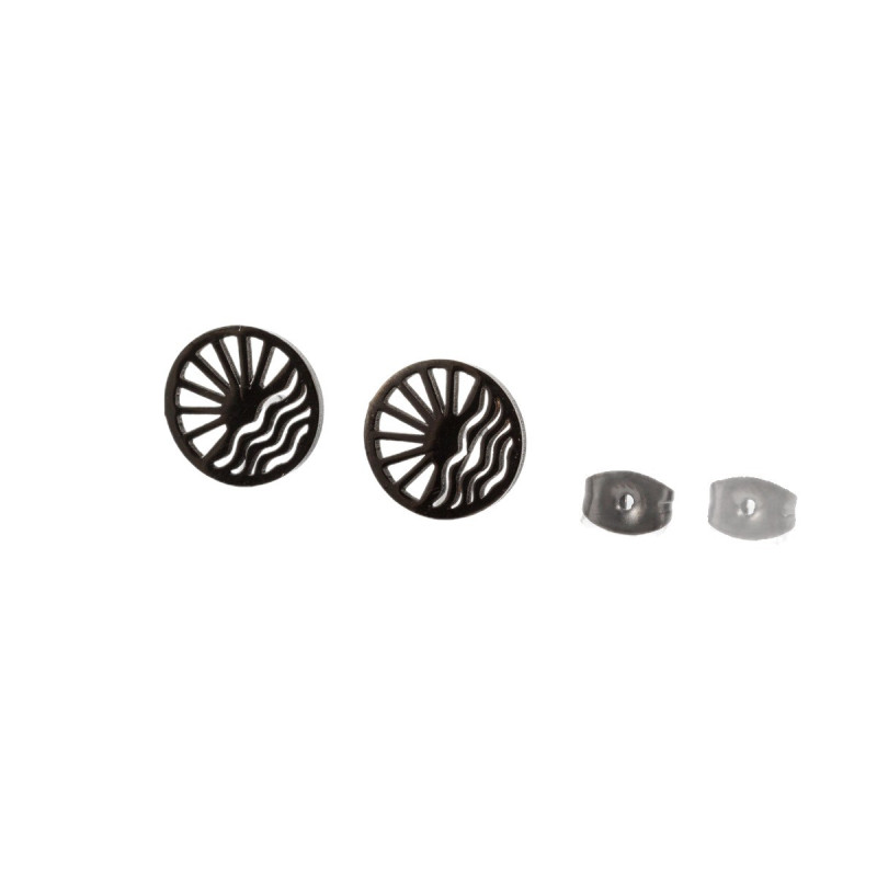 French flower earrings ins hollow stainless steel new rose flower maple leaf mushroom earrings girlfriends ear jewelry