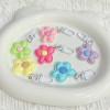 New color flower keychain dopamine accessories ins cute girl bag pendant to send best friend diy mobile phone chain