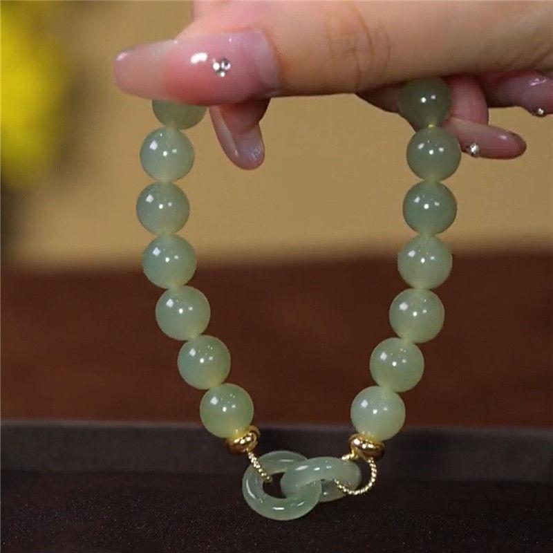 Interlocking Hetian Yu bracelet female ins design love bracelet female best friend birthday gift niche light luxury