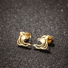 Korean autumn creative new sweet hollow long hair girl earrings stainless steel cartoon cute character earrings