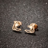 Korean autumn creative new sweet hollow long hair girl earrings stainless steel cartoon cute character earrings