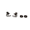 Korean autumn creative new sweet hollow long hair girl earrings stainless steel cartoon cute character earrings
