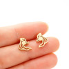 Korean autumn creative new sweet hollow long hair girl earrings stainless steel cartoon cute character earrings