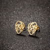 Japanese and Korean literary retro bohemian style earrings for women new big tree leaf earrings European and American cross-border earrings wholesale
