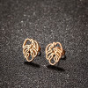 Japanese and Korean literary retro bohemian style earrings for women new big tree leaf earrings European and American cross-border earrings wholesale