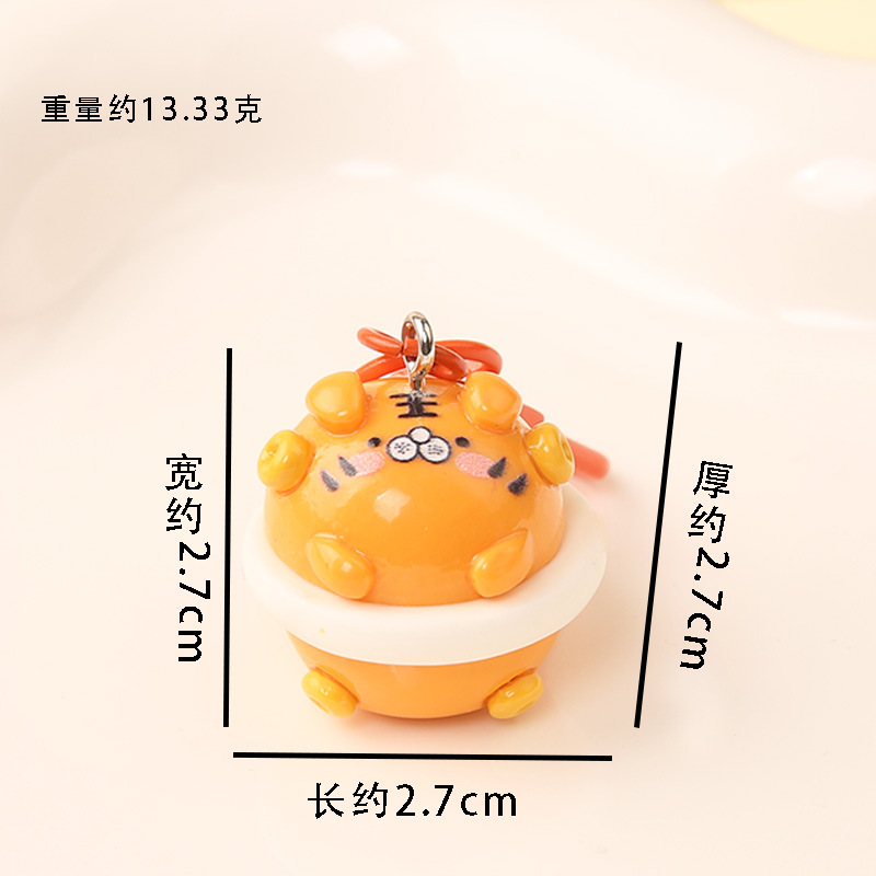 New cute three-dimensional zodiac donut baby cartoon creative diy resin keychain jewelry pendant