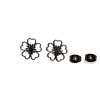 French retro stainless steel flower earrings women's elegant niche temperament simple style small fresh ear jewelry wholesale