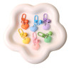 New faceted resin love keychain pendant creative girly heart bell cute couple bag headphone pendant