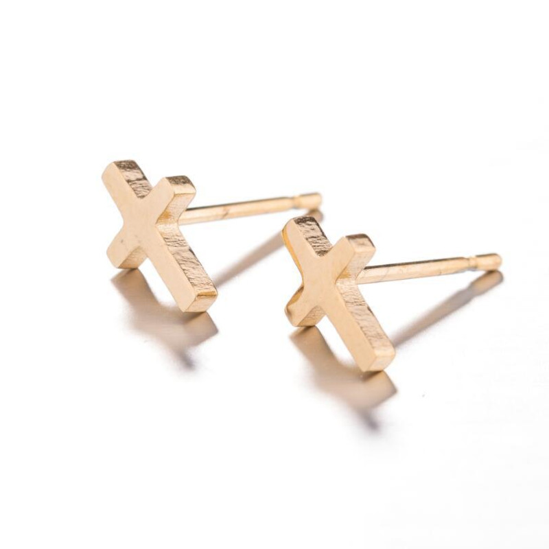 2025 European and American retro stainless steel new 18K gold electroplated women's personalized mushroom moon butterfly pattern earrings