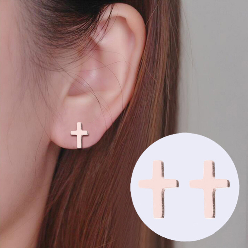 2025 European and American retro stainless steel new 18K gold electroplated women's personalized mushroom moon butterfly pattern earrings