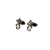 2025 Amazon New Stainless Steel Niche Cold Style Simple Personality Reptile Gecko Ear Nails Wholesale