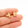 Cross-border foreign trade new punk style series hollow eagle earrings personalized retro stainless steel bird earrings wholesale
