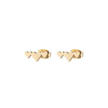 Korean style simple personality fashion niche earrings stainless steel new love earrings ear bone nail manufacturer cross-border wholesale