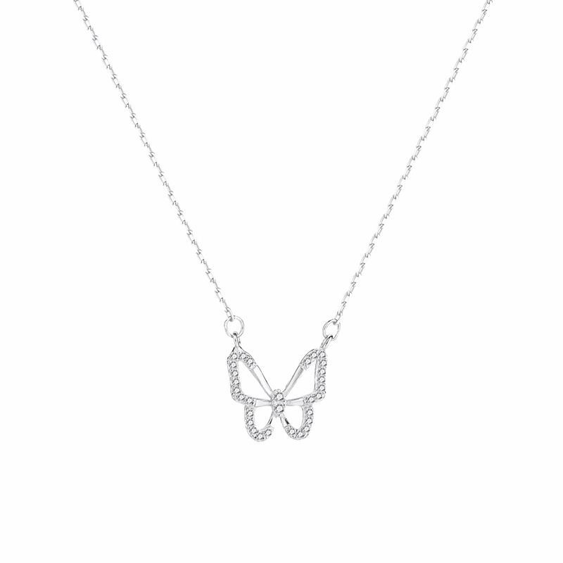 Hollow diamond butterfly necklace, Chinese Valentine's Day gift for girlfriend and bestie, practical and thoughtful birthday gift