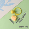 New cute cartoon cheese ins wind bell keychain door buckle diy jewelry accessories gift pendant bag
