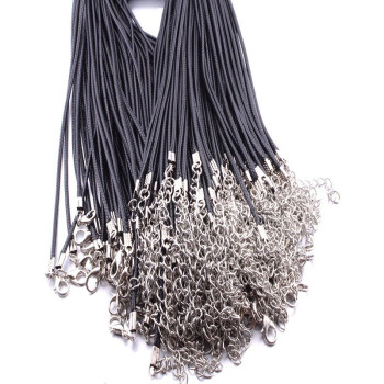 DIY jewelry accessories wax wire necklace rope lobster clasp black leather rope pendant rope wax leather rope handmade jewelry pendant