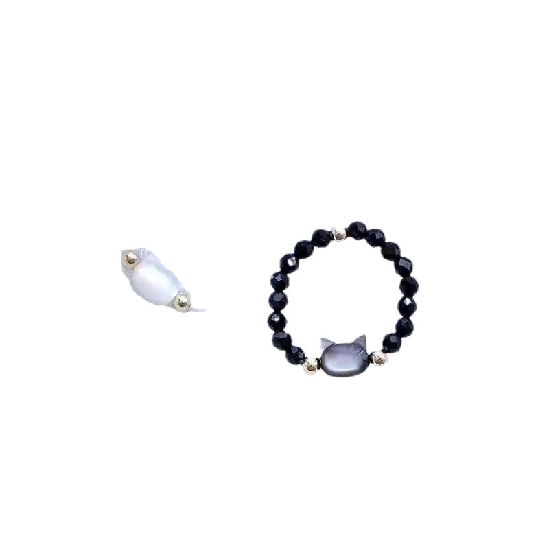 Niche design high-end cat bestie ring ins student good-looking girl gift niche design ring