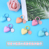 New heart smiling face key chain pendant cute cartoon metal ring key accessories bag accessories pendant
