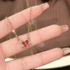 Filigree butterfly necklace love new Chinese style necklace ins butterfly simple