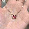 Filigree butterfly necklace love new Chinese style necklace ins butterfly simple
