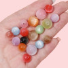 8-12mm color resin imitation cat eye round beads diy handmade beading material bracelet jewelry accessories